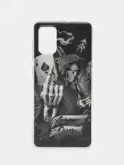 Оливковый чехол на Samsung Galaxy A71 4G / Самсунг А71 4G прозрачный, с рисунком, защита камеры
