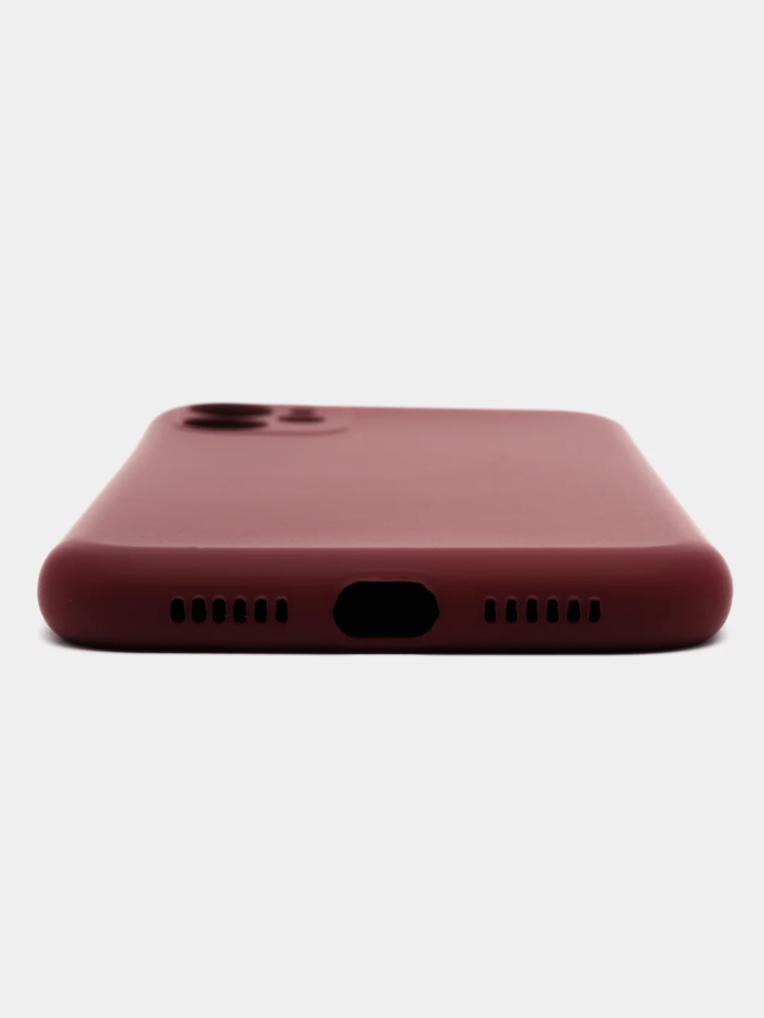 Тёмно-бордовый silicone Case чехол для iPhone (Айфон) 15, 14, 13, 12, 11, Pro, Max, Mini, Plus, XR, X, XS