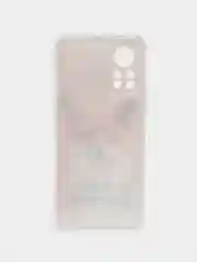Оранжевый силиконовый чехол на Infinix HOT 11S NFC / Инфиникс Хот 11S NFC прозрачный, с рисунком