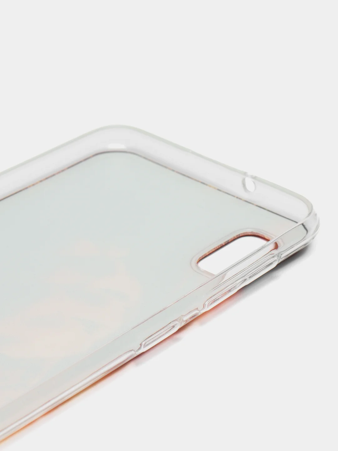 Светло-бежевый силиконовый чехол на Samsung Galaxy A10 / Самсунг А10 прозрачный с рисунком, защита камеры