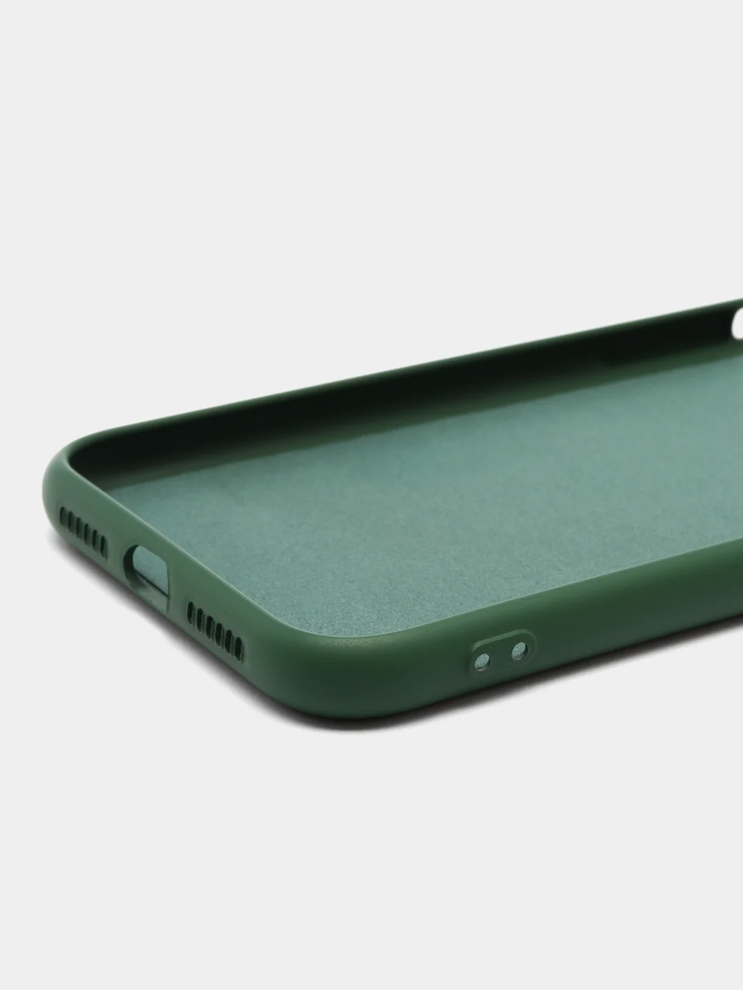 Зеленый silicone Case чехол для iPhone (Айфон) 15, 14, 13, 12, 11, Pro, Max, Mini, Plus, XR, X, XS