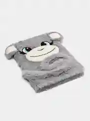 Серый блокнот меховой Обезьяна