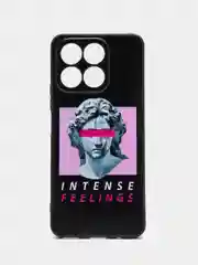 Золотой силиконовый чехол для HONOR X8a (Хонор Х8А), с принтом, с рисунком