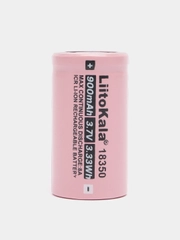 Аккумулятор литий-ионный 18350, 3.7V, 900 mAh, LiitoKala, 18 x 35 мм