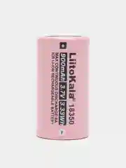 Аккумулятор литий-ионный 18350, 3.7V, 900 mAh, LiitoKala, 18 x 35 мм