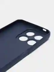 Синий чехолдля Honor X8a силиконовый BROSCORP матовый тонкий с бортиком- защитой вокруг камер