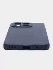 Синий чехолдля Honor X8a силиконовый BROSCORP матовый тонкий с бортиком- защитой вокруг камер