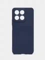 Синий чехолдля Honor X8a силиконовый BROSCORP матовый тонкий с бортиком- защитой вокруг камер