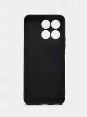 Черный чехолдля Honor X8a силиконовый BROSCORP матовый тонкий с бортиком- защитой вокруг камер