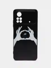 Пастельно-коралловый силиконовый чехол для POCO X4 Pro 5G, с принтом, с рисунком (Поко Х4 Про 5г)