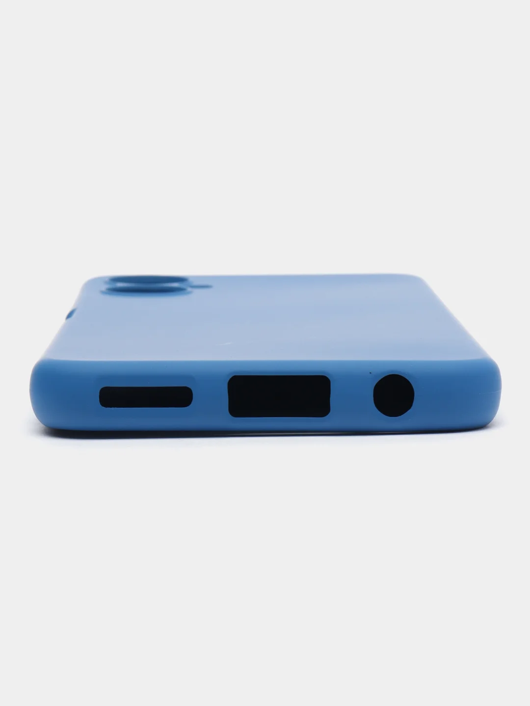Синий силиконовый чехол для Tecno Camon 19 Neo (Техно Камон 19 Нео), Silicone Cover с мягкой подкладкой