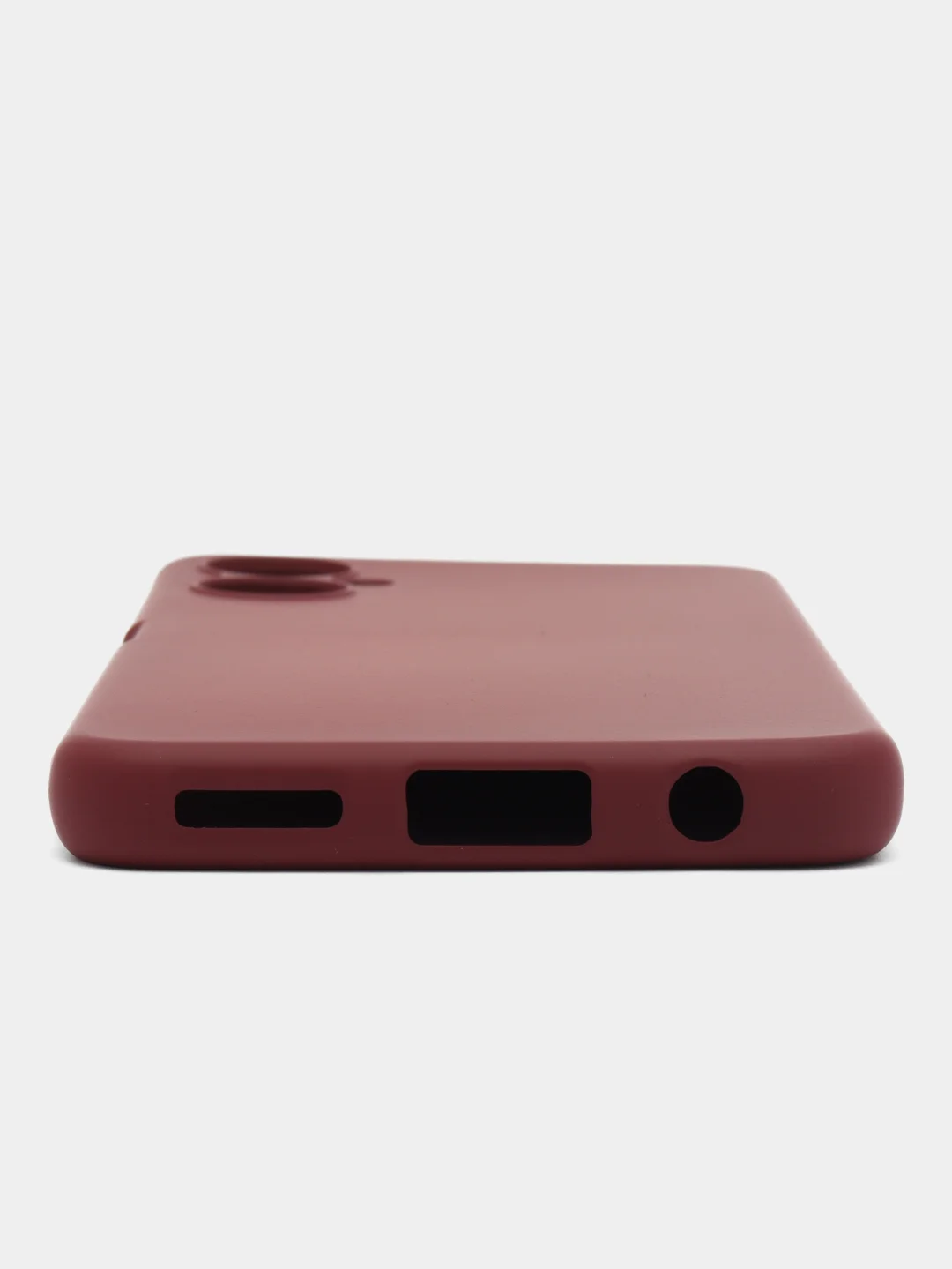 Тёмно-бордовый силиконовый чехол для Tecno Camon 19 Neo (Техно Камон 19 Нео), Silicone Cover с мягкой подкладкой