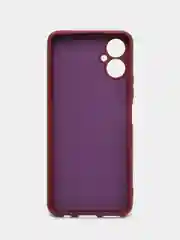 Тёмно-бордовый силиконовый чехол для Tecno Camon 19 Neo (Техно Камон 19 Нео), Silicone Cover с мягкой подкладкой