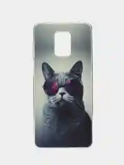 Синий меланж чехол на Xiaomi Redmi Note 9S/9 Pro / Сяоми Редми Нот 9S/9 Про прозрачный, с рисунком
