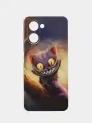 Индиго силиконовый чехол на Realme C33 / Реалми С33 прозрачный, с рисунком, защита камеры