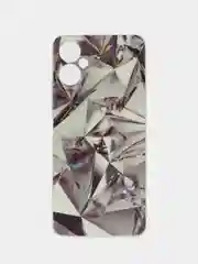 Серый металлик чехол на Tecno Spark 9 Pro / Текно Спарк 9 Про прозрачный, с рисунком, защита камеры