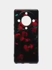 Оранжевый силиконовый чехол для Honor X9A (Хонор Х9А), с принтом, с рисунком