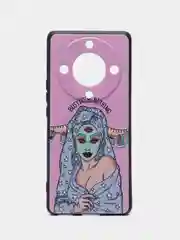 Приглушённый хаки силиконовый чехол для Honor X9A (Хонор Х9А), с принтом, с рисунком