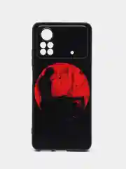 Сиреневый силиконовый чехол для POCO X4 Pro 5G, с принтом, с рисунком (Поко Х4 Про 5г)