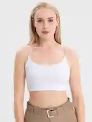Белый женский топ базовый