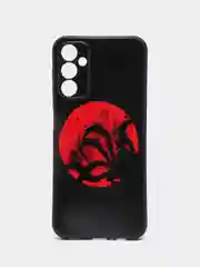 Синий меланж силиконовый чехол для Samsung Galaxy A14, с принтом, с рисунком, Самсунг Галаси А14