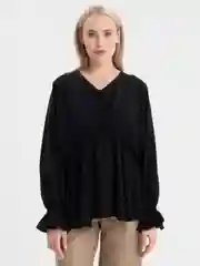 Черный кардиган, праздничный, свободного кроя