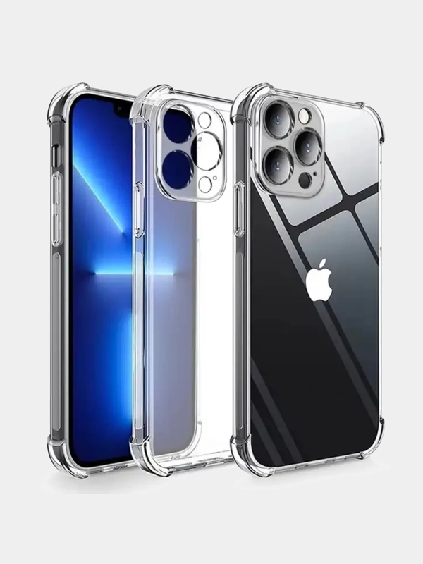 Чехол для iPhone 11, 12, 13, 14 Pro Max, XR, 7/8/SE, 6/6S противоударный прозрачный