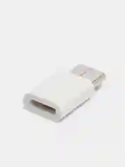 Белый переходник с MicroUSB на Type-C, белый, черный