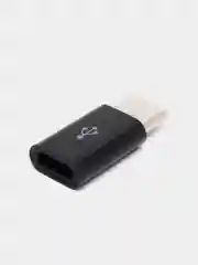 Черный переходник с MicroUSB на Type-C, белый, черный