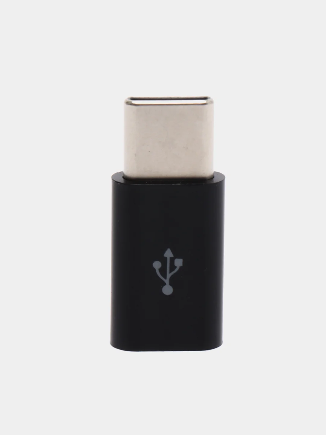 Черный переходник с MicroUSB на Type-C, белый, черный