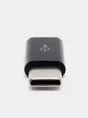Черный переходник с MicroUSB на Type-C, белый, черный