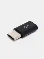 Черный переходник с MicroUSB на Type-C, белый, черный