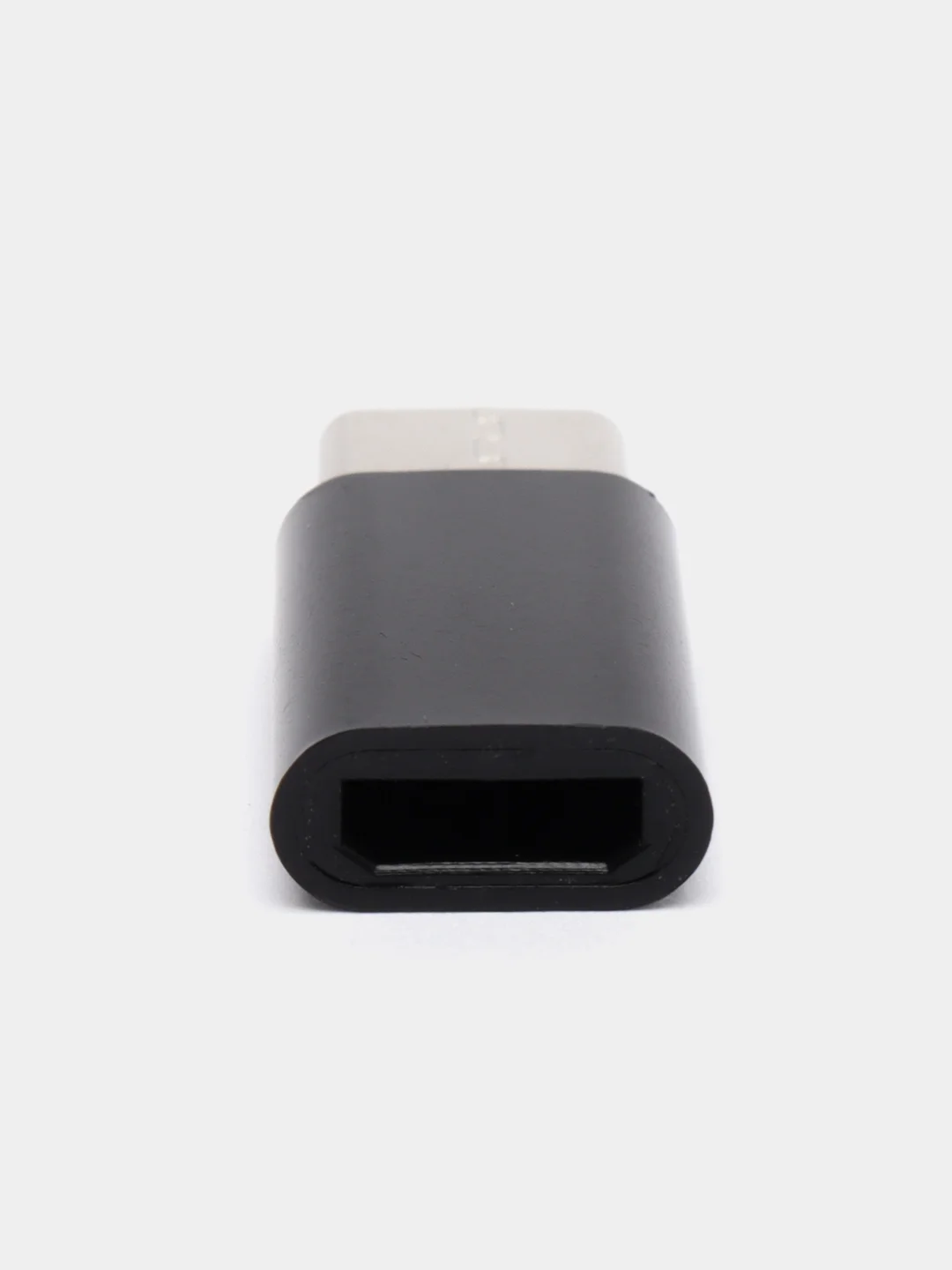 Черный переходник с MicroUSB на Type-C, белый, черный