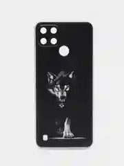 Серый меланж силиконовый чехол на Oppo Realme C21Y/C25Y / Оппо Реалми C21Y/C25Y прозрачный, с рисунком