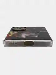 Медный силиконовый чехол на Honor 70 / Хонор 70 прозрачный, с рисунком, защита камеры