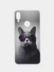 Синий меланж силиконовый чехол на Xiaomi Redmi Note 7 / Сяоми Редми Нот 7 прозрачный, с рисунком