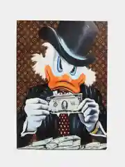 Желтый картина для дома интерьерная на холсте 50 х 70 Скрудж Макдак Багз Банни Обезьяны