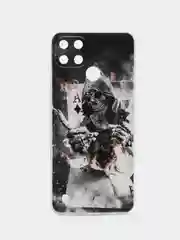 Песочный хаки силиконовый чехол на Oppo Realme C21Y/C25Y / Оппо Реалми C21Y/C25Y прозрачный, с рисунком
