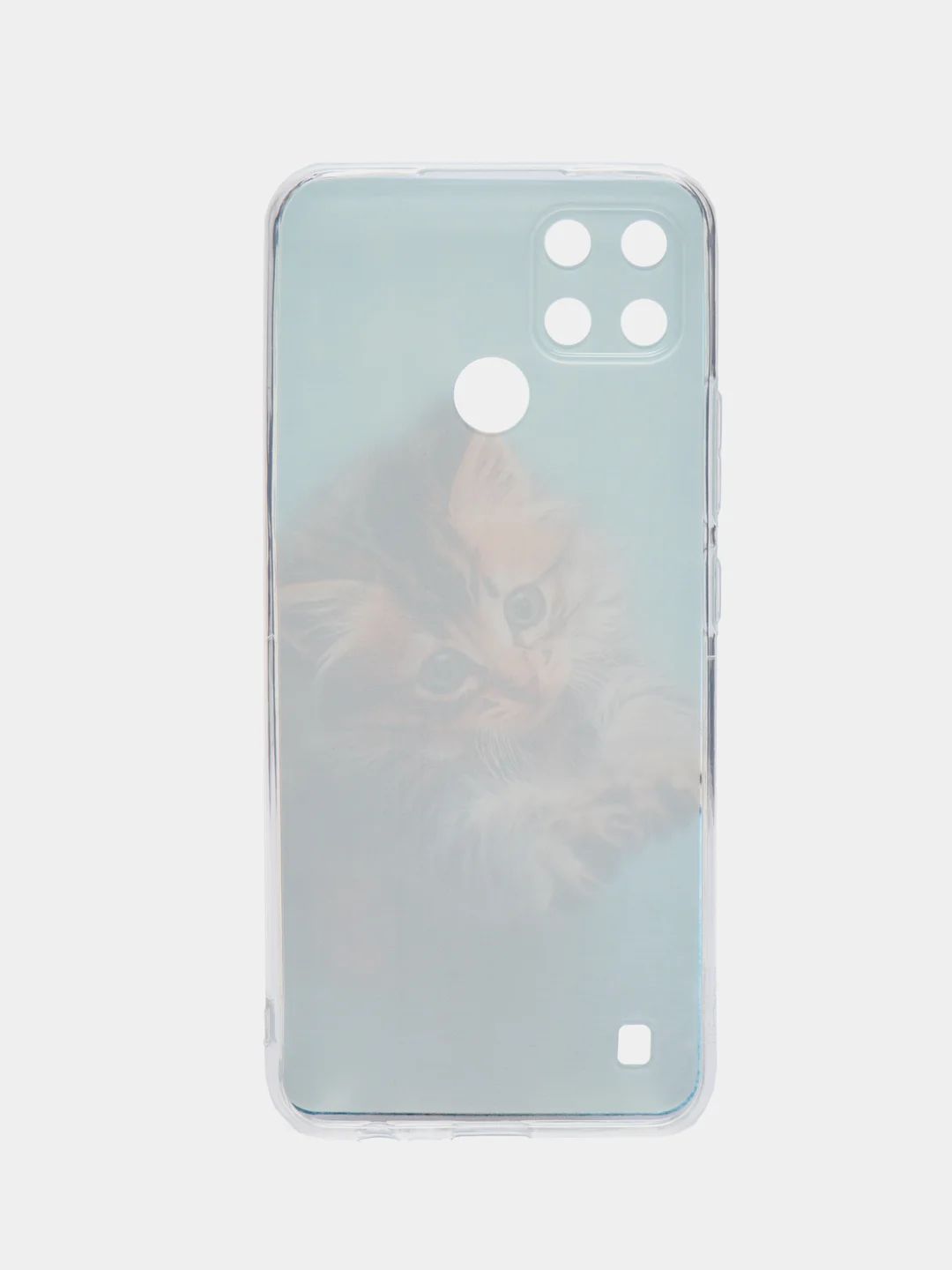Светло-коричневый силиконовый чехол на Oppo Realme C21Y/C25Y / Оппо Реалми C21Y/C25Y прозрачный, с рисунком