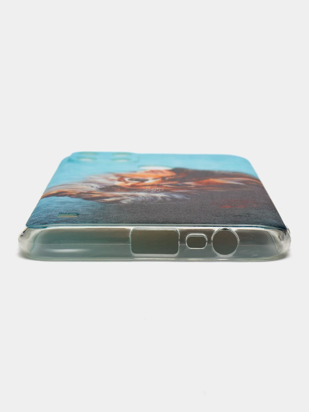 Светло-коричневый силиконовый чехол на Oppo Realme C21Y/C25Y / Оппо Реалми C21Y/C25Y прозрачный, с рисунком