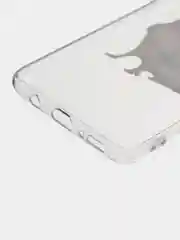 Бежевый чехол на Samsung Galaxy A71 4G / Самсунг А71 4G прозрачный, с рисунком, защита камеры