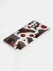 Терракотовый чехол силиконовый на Samsung Galaxy A23 / Самсунг А23 прозрачный с рисунком, защита камеры