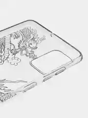 Пудровый чехол на Samsung Galaxy A71 4G / Самсунг А71 4G прозрачный, с рисунком, защита камеры