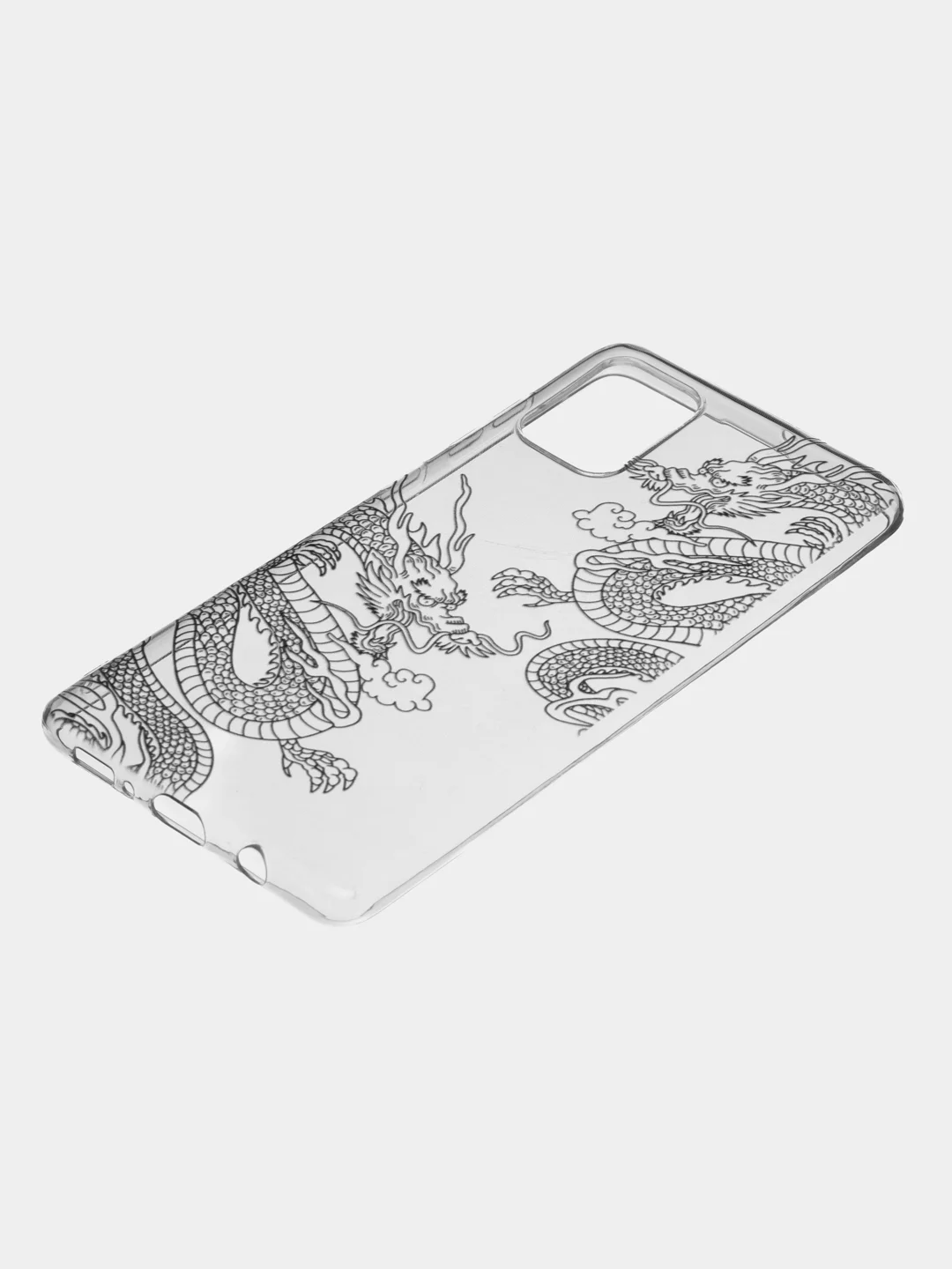 Пудровый чехол на Samsung Galaxy A71 4G / Самсунг А71 4G прозрачный, с рисунком, защита камеры