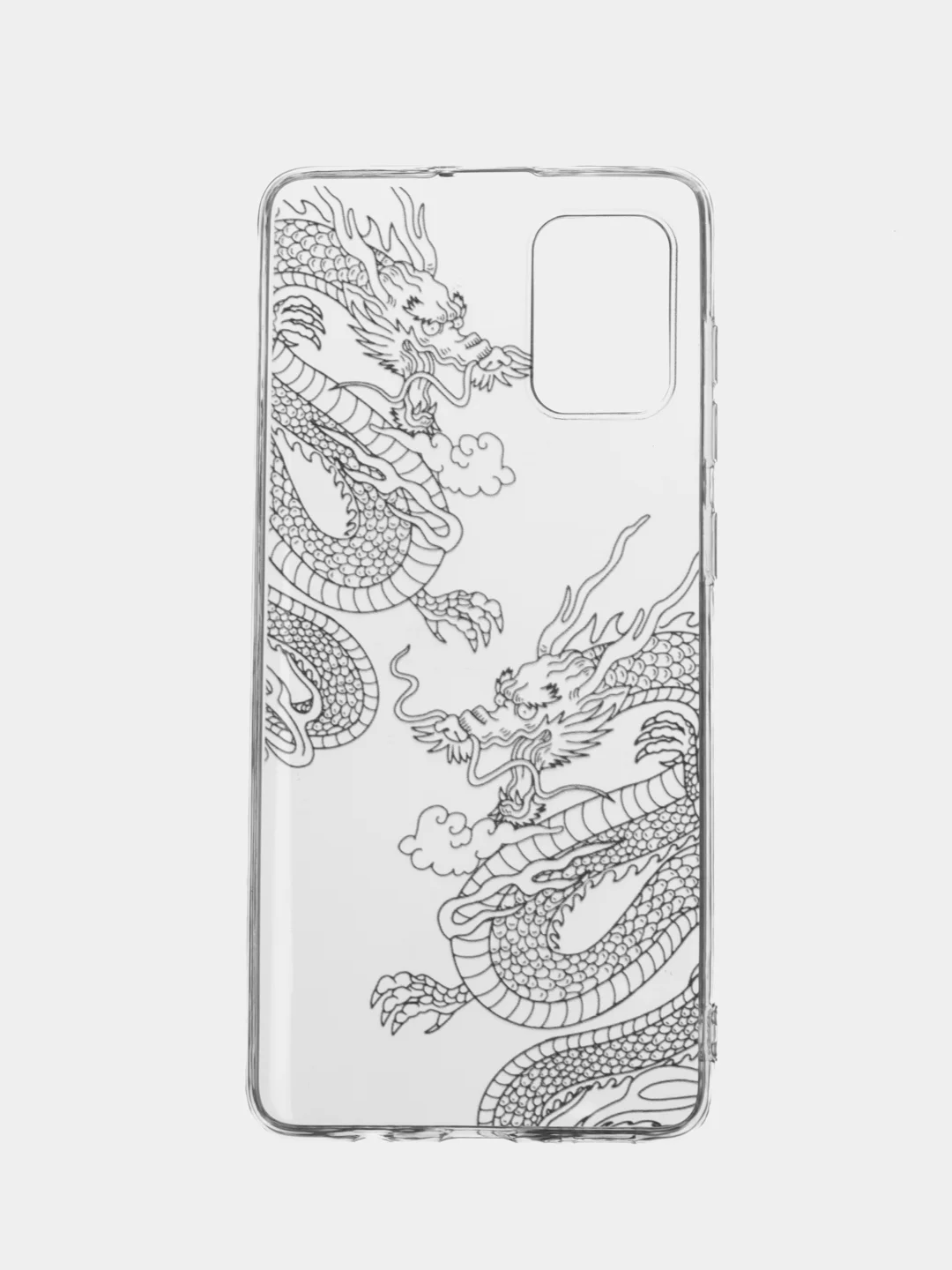 Пудровый чехол на Samsung Galaxy A71 4G / Самсунг А71 4G прозрачный, с рисунком, защита камеры