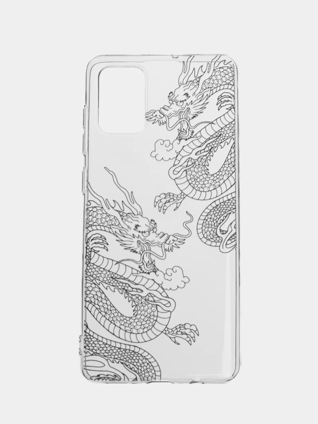 Пудровый чехол на Samsung Galaxy A71 4G / Самсунг А71 4G прозрачный, с рисунком, защита камеры
