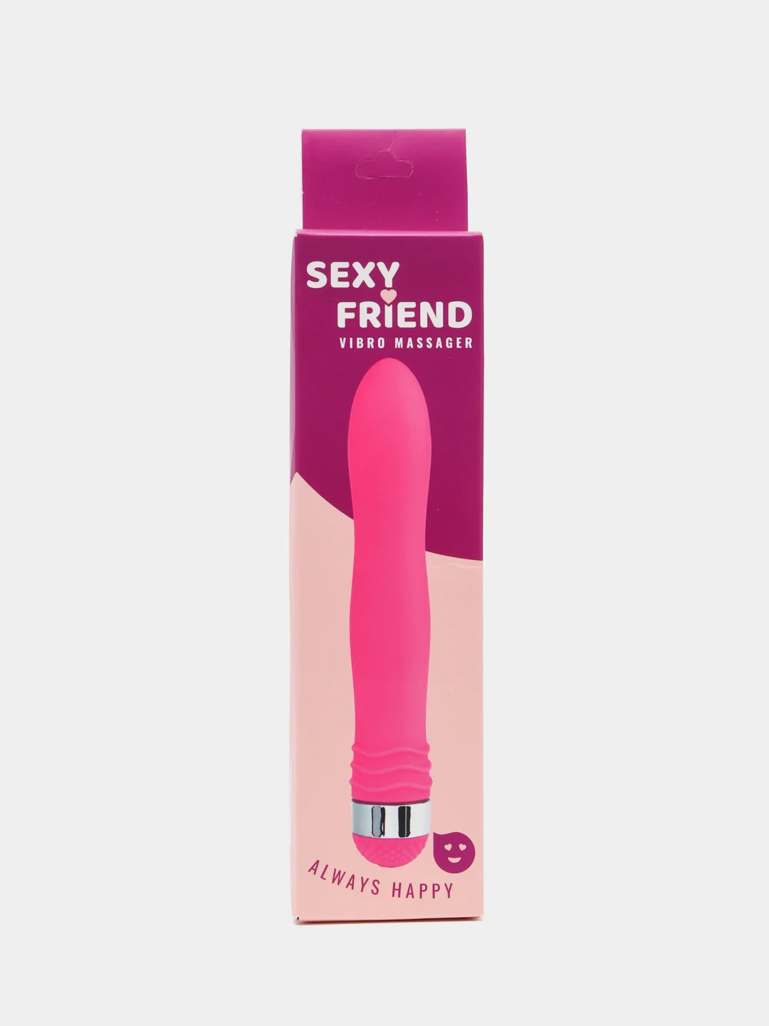 Розовый эргономичный вибратор Sexy Friend 17,5 см