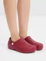 Красный сабо женские