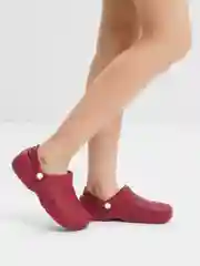 Красный сабо женские
