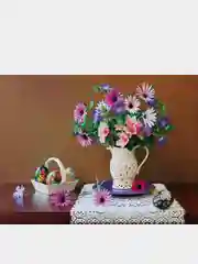 Лазурный алмазная мозаика на подрамнике 40*50, полная выкладка